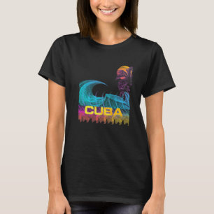 Kuba Retro 80er Stil Vintage Vaporwave Surfen T-Shirt