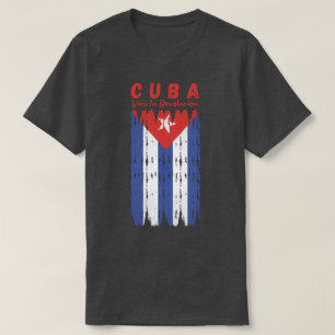 Kuba Retro Flag Viva La Revolucion T-Shirt