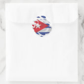 Kuba Ripped Flag Runder Aufkleber (Tasche)