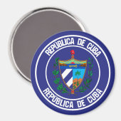 Kuba-RundEmblem Magnet (Vorderseite/Rückseite)