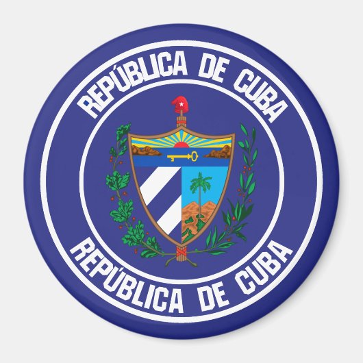 Kuba-RundEmblem Magnet (Vorne)