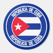 Kuba-RundEmblem Magnet (Vorne)