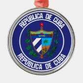 Kuba-RundEmblem Ornament Aus Metall (Vorne)