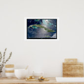 Kuba-Satellitenposter-Foto Poster (Küche)