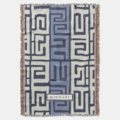 Kuba Stoff inspirierte coole Erdfarben besonders Decke (Vorderseite Vertikal)