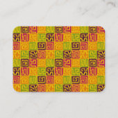 Kuba Style Pattern 071019 - Farben Visitenkarte (Vorderseite)