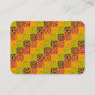Kuba Style Pattern 071019 - Farben Visitenkarte