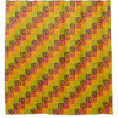 Kuba Style Pattern 071019 - Farbenfroh Duschvorhang (Vorderseite)