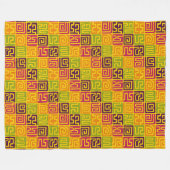 Kuba Style Pattern 071019 - Farbenfroh Fleecedecke (Vorderseite (Horizontal))