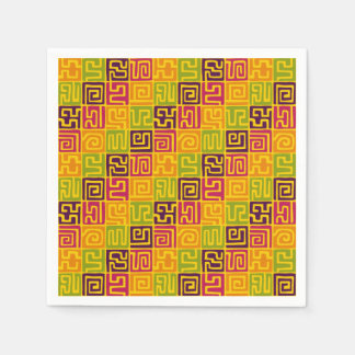 Kuba Style Pattern 071019 - Farbenfroh Serviette