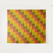 Kuba Style Pattern 071019 - Farbenfroh Wandteppich (Vorderseite (Horizontal))