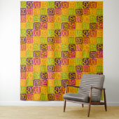 Kuba Style Pattern 071019 - Farbenfroh Wandteppich (Beispiel)