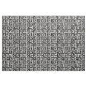 Kuba Style Pattern 071019 - Schwarz und Weiß Stoff (Yard (91,4 cm))