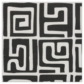 Kuba Style Pattern 071019 - Schwarz und Weiß Stoff (Nahaufnahme)
