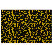 Kuba Style Pattern 121019 - Bernstein auf Schwarz Stoff (Fat Quarter (45,7 x 55,9 cm))