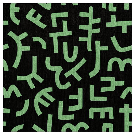 Kuba Style Pattern 121019 - Mint Green on Black Stoff (Muster)