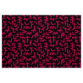 Kuba Style Pattern 121019 - Neon Red on Black Stoff (Fat Quarter (45,7 x 55,9 cm))