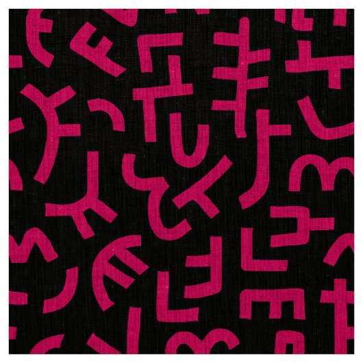 Kuba Style Pattern 121019 - Neon Red on Black Stoff (Muster)