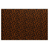 Kuba Style Pattern 121019 - Orange on Black Stoff (Yard (91,4 cm))