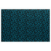 Kuba Style Pattern 121019 - Sky Blue on Black Stoff (Yard (91,4 cm))