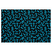 Kuba Style Pattern 121019 - Sky Blue on Black Stoff (Fat Quarter (45,7 x 55,9 cm))