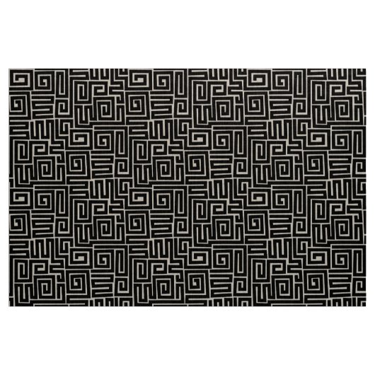 Kuba Style Pattern 280922 - Schwarz Stoff (Yard (91,4 cm))
