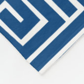 Kuba Style Pattern 280922 - Shibori Blue on White Fleecedecke (Ecke)