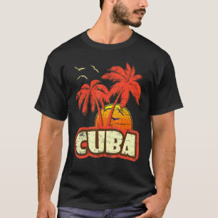 Kuba Summer Palm Trees 80er Beach Sunset T-Shirt