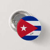 Kuba-Taste, patriotische kubanische Flaggenmode Button (Vorne & Hinten)