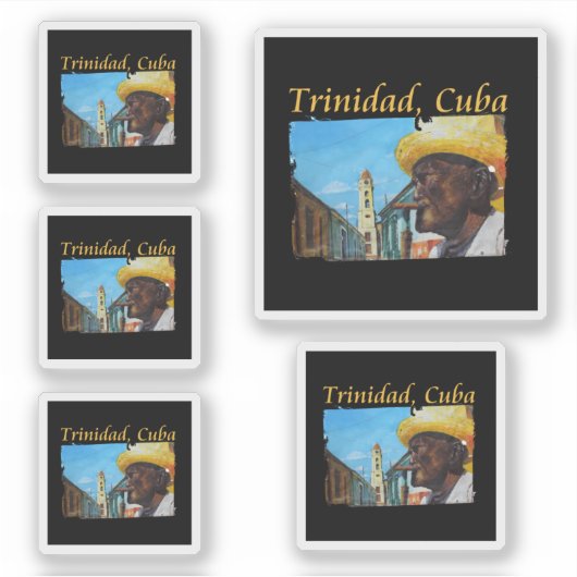 Kuba - Trinidad - Kubanische Zigarrenkunst Aufkleber (Vorderseite)