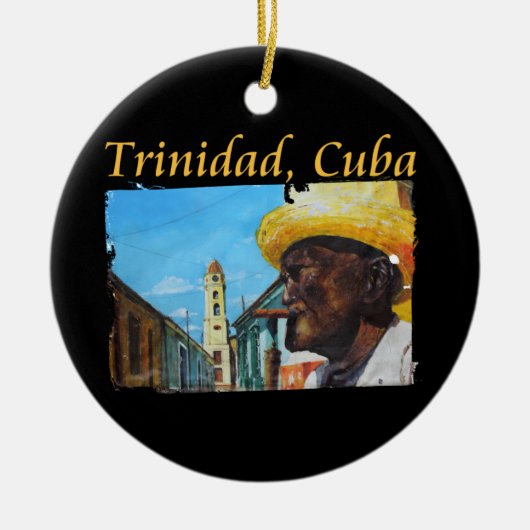 Kuba - Trinidad - Kubanische Zigarrenkunst Keramik Ornament (Vorne)