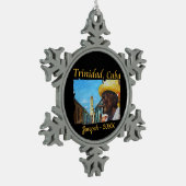 Kuba - Trinidad - Kubanische Zigarrenkunst Schneeflocken Zinn-Ornament (Links)