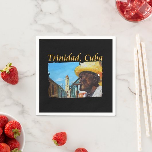 Kuba - Trinidad - Kubanische Zigarrenkunst Serviette (Beispiel)