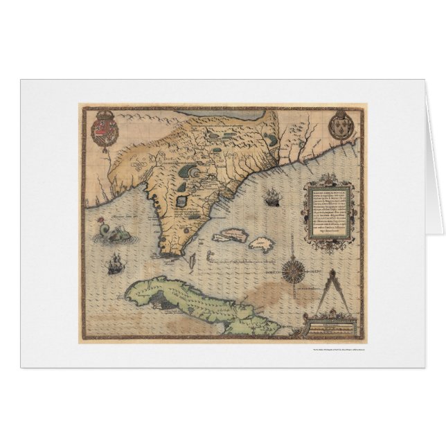 Kuba- u. Florida-Karte 1591 (Vorderseite (Horizontal))