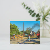Kuba: Überquerung der Eisenbahn. Postkarte (Stehend Vorderseite)