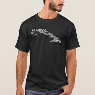 Kuba Umriss Kuba Reise Stolzer Kubaner Kubanischer T-Shirt