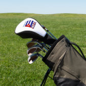 Kuba und Dark Blue Cuban Flag Blue Personalization Golf Headcover (In SItu)