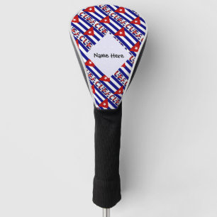 Kuba und die kubanische Flagge Dunkelblau gepolste Golf Headcover