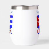 Kuba und Kuba - Personalisiertes Flaggenblau (Links)