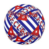 Kuba und kubanische Flagge Dunkles Blau mit Ihrem Baseball (Rückseite)