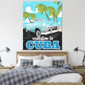 Kuba-Vintage-Autovermietung Leinwanddruck (Insitu (Schlafzimmer))