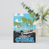 Kuba-Vintage-Autovermietung Postkarte (Stehend Vorderseite)