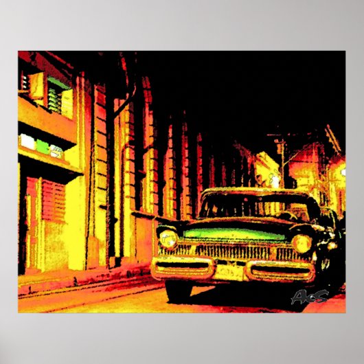 KUBA VINTAGE CAR POSTER (Vorne)