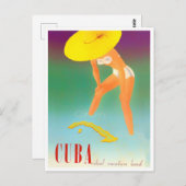 Kuba Vintage Reise Postkarte (Vorne/Hinten)