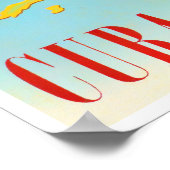 Kuba Vintage Reiseplakat Poster (Ecke)