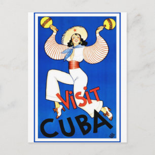 Kuba Vintage Reiseplakat Postkarte