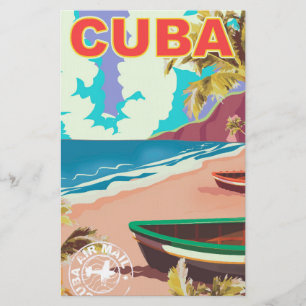 Kuba Vintage-Reiseposter Briefpapier
