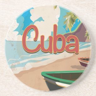 Kuba Vintage-Reiseposter Untersetzer