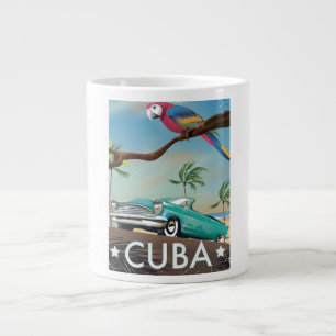 Kuba Vintage Retro Reise Druck Jumbo-Tasse
