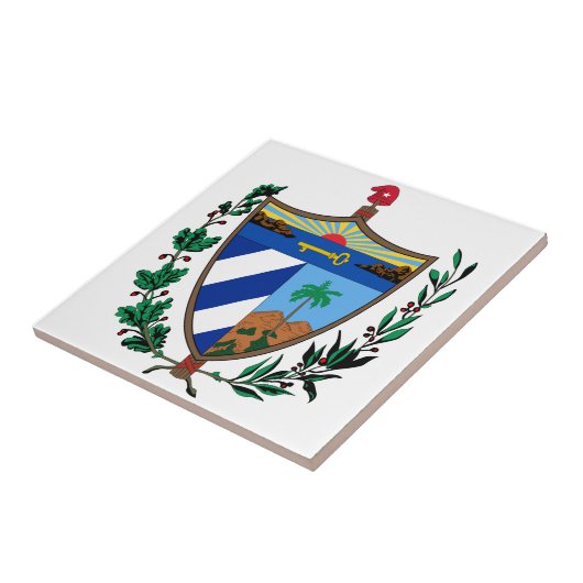 Kuba-Wappen Fliese (Seite)